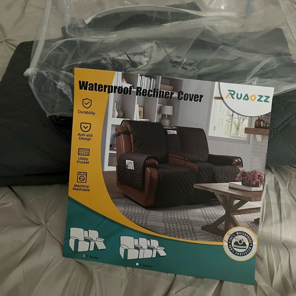 EUC Ruaozz Couch Waterproof Recliner Protector Cover, Grey (4573)